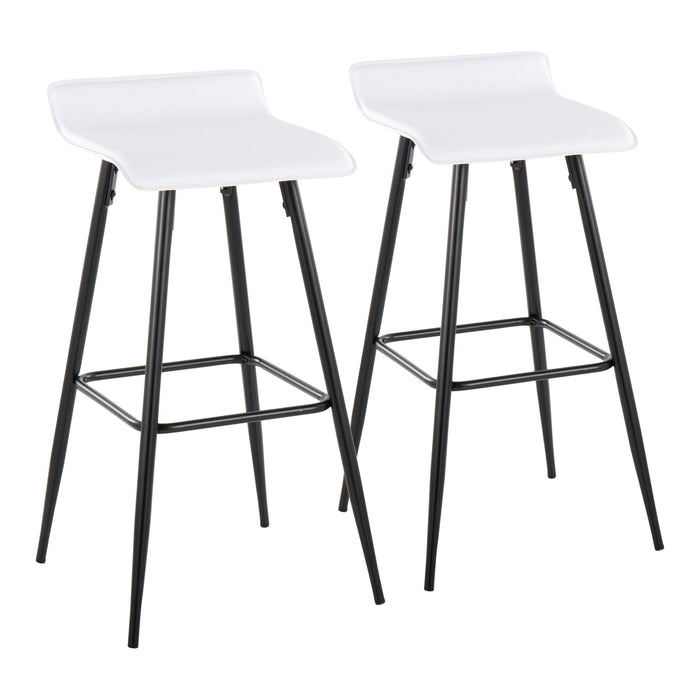 Ale - Contemporary Fixed-Height Bar Stool (Set of 2) Lumi Source