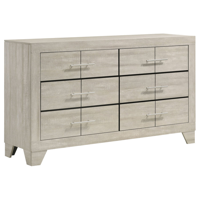 Strout - 6 Drawer Dresser - Cream Furniture Max