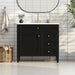 Bathroom Vanity With 2 Drawers And Tip-Out Drawer, Storage Cabinet Hearth and Haven
