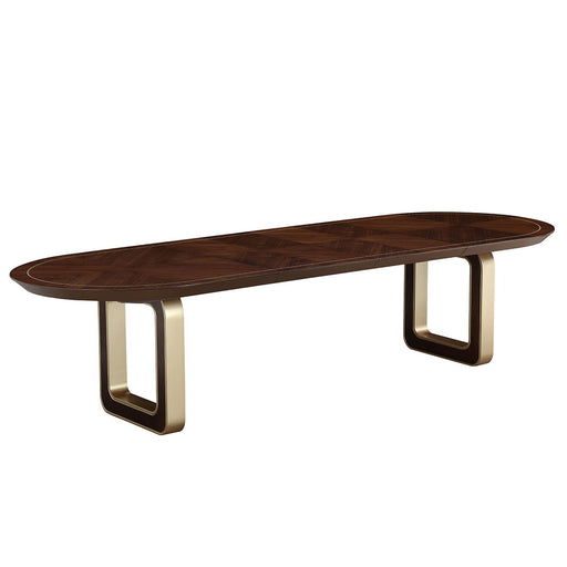 Houston - Oval Dining Table - Walnut Michael Amini