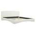 King Curved Upholstered Bed With Smart Ambient Lighting - Cream Noble House