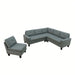 Modular L - Shaped Sectional Sofa 6 Seater 4 Piece Couch With Chaise Home Essentials
