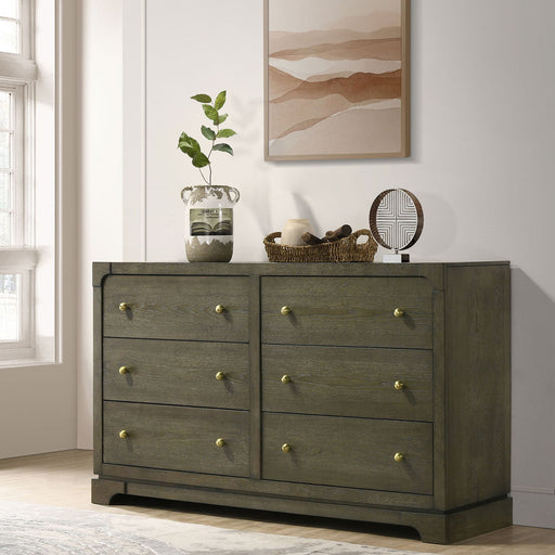 Sundance - 6 Drawer Dresser Cabinet - Dark Brown Furniture Max