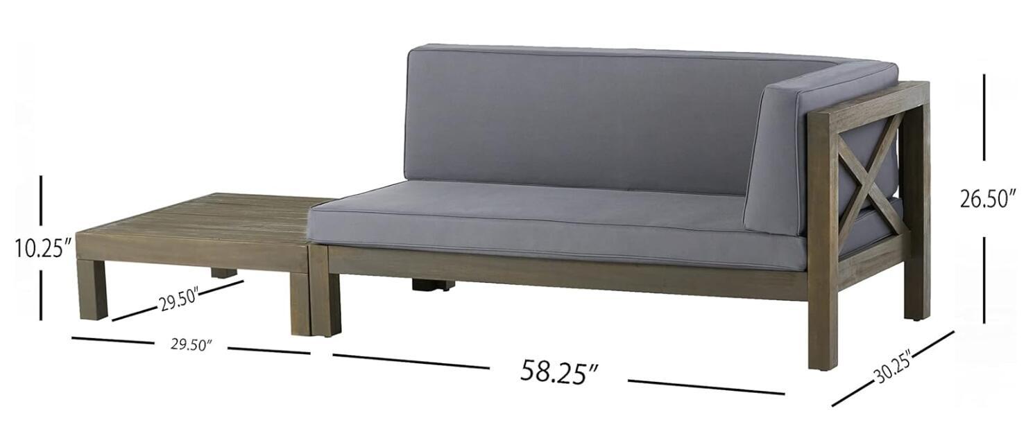 Brava X - Back Corner Bench - R With Coffee Table