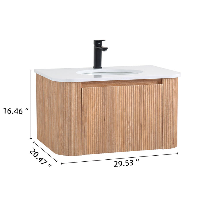 Wall Mounted Bathroom Vanity With Sink Home Essentials