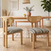 Striped Upholstered Rattan Back Dining Chairs (Set of 2) Home Essentials