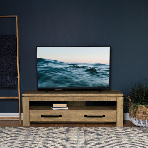 Tesoro - TV Stand With 2 Drawers - Mango Color Furniture Max