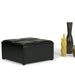 Avalon - Square Coffee Table, Storage Ottoman Simpli-Home