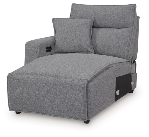 Modmax II - LAF Press Back Power Chaise - Salt And Pepper Signature Design by Ashley®