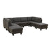 8 Piece Modular U - Shape Sectional Sofa Home Essentials