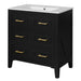 Retro Bathroom Vanity With Sink Combo, Free Standing Single Set With 3 Drawers Hearth and Haven