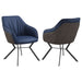 Upholstered Dining Chairs (Set of 2) Retro Bucket Seat - Blue Furniture Max