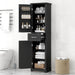 Tall Freestanding Bathroom Storage Cabinet With 2 Doors And Adjustable Shelves Hearth and Haven