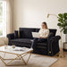 Sofa With Rolled Arms, 3 Seater Couch, Living Room Accent Home Essentials