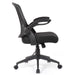 Office Chair With Mid Back Design, Adjustable Height And Foldable Armrests - Black Home Essentials