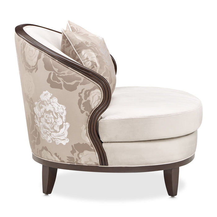 Camellia Field - Velvet Matching Chair - Porcini / Warm Pecan