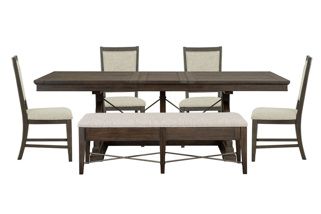 Westley Falls - Extendable Trestle Dining Table Set Magnussen Furniture