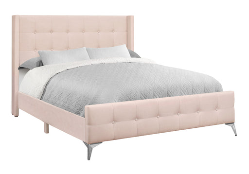 Queen Size Bed Upholstered - Pink 8th Street