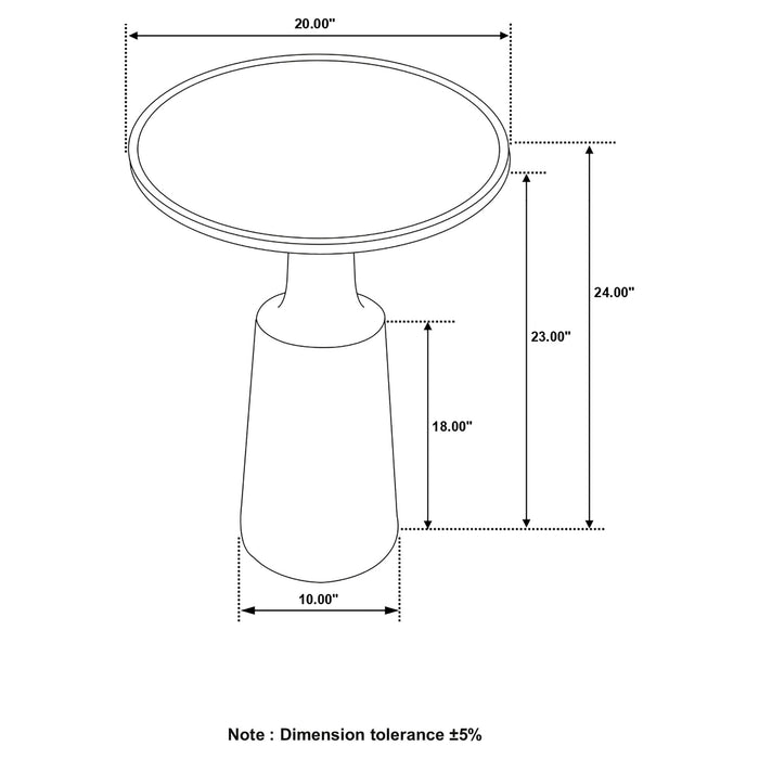 Stain Pedestal Accent Round Table With Lipped Top - Black Furniture Max