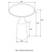 Stain Pedestal Accent Round Table With Lipped Top - Black Furniture Max