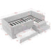 Safe Kids Bed With Guardrails And Storage Home Essentials