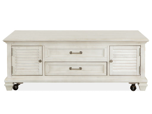 Newport - Lift Top Storage Cocktail Table (With Casters) - Alabaster Magnussen Furniture