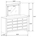 Palamino - 8 Drawer Dresser With Mirror - Black Furniture Max