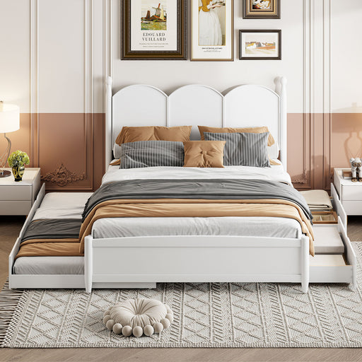 Platform Bed With With 2 Big Drawers And Trundle Timeless Haven