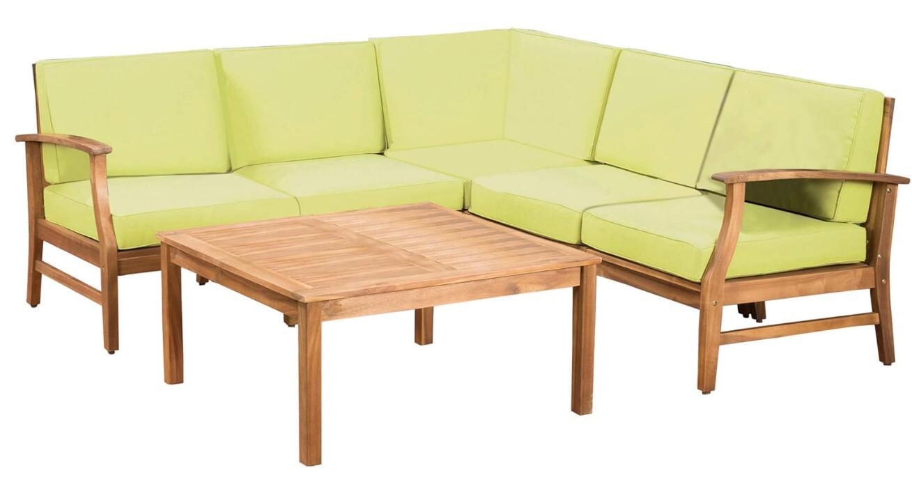 Perla 6 Piece Sofa Set, Green