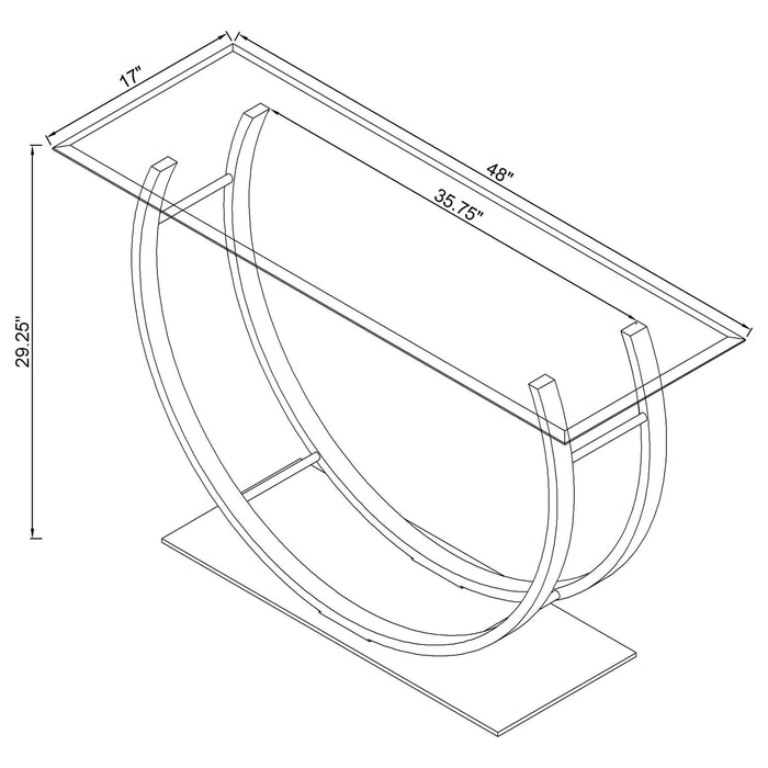 Garrett - Console Table - Chrome Furniture Max