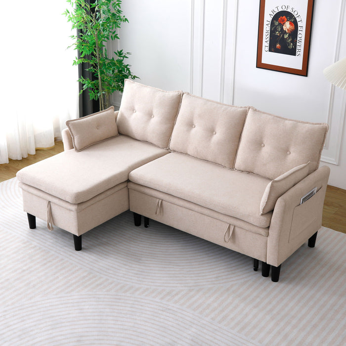 L-Shaped Reversible Chaise Sectional Sofa With Storage Home Essentials