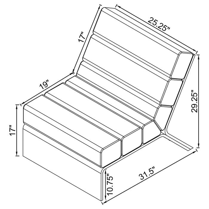 Freeman - Armless Chair Furniture Max