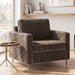 Accent Chair Upholstered Single Sofa With Square Arms, Sewn Pillow Back For Living Room Noble House