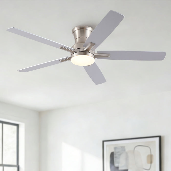 Mordern Flush Mount Ceiling Fan With Light And Remote Control Daily Nest