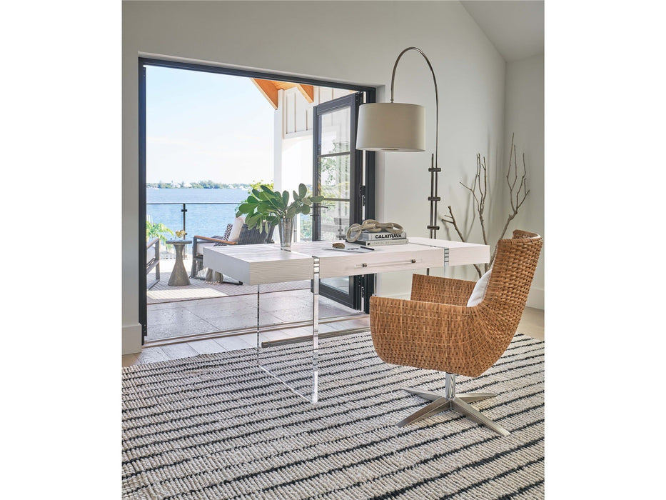Weekender Coastal Living Home / Cabo - Writing Desk - Pearl Silver Coastal Living