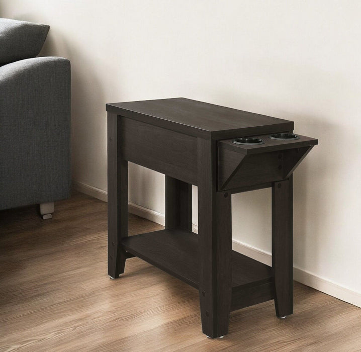 23" Wood End Table With Shelf - Brown