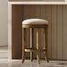 Backless Swivel Stool With Upholstered Seat Home Essentials