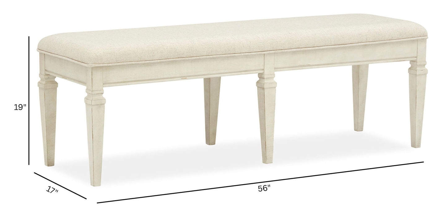 Newport - Bench With Upholstered Seat - Alabaster Magnussen Furniture