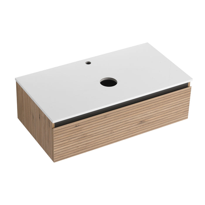 Wall Mounted Bathroom Vanity & 1 Soft Close Drawer (Excluding Sink) Home Essentials