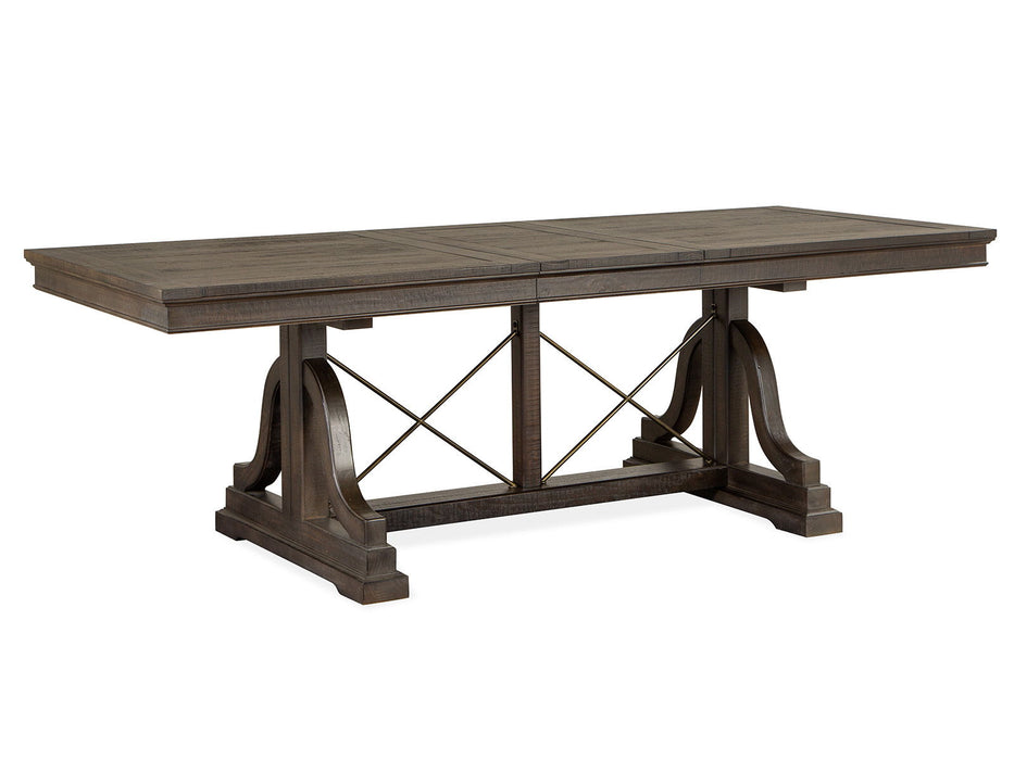 Westley Falls - Trestle Dining Table Base - Graphite Magnussen Furniture
