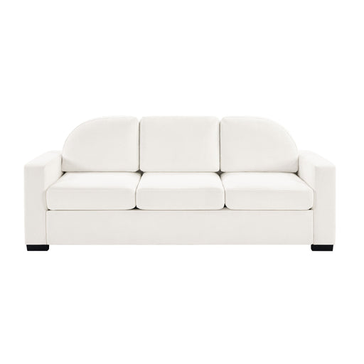 Modern 3 Seater Sofa With Curved Backrest Noble House