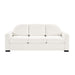 Modern 3 Seater Sofa With Curved Backrest Noble House