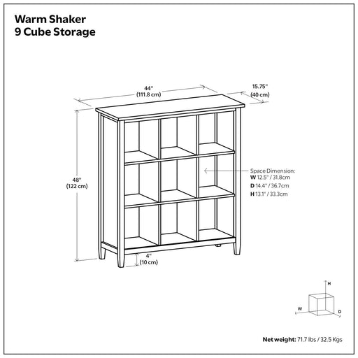 Warm Shaker - Handcrafted Cube Storage Simpli-Home