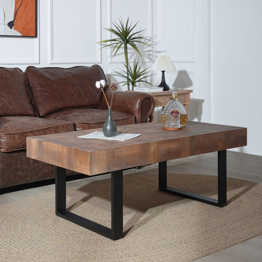 Rectangular Coffee Table With U-Shaped Legs Living Room - Multi Home Essentials