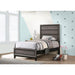 Twin Panel Bed With Tapered Legs - Gray Furniture Max
