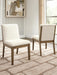Marxmore - Dining Upholstered Side Chair (Set of 2) - Beige / Brown Benchcraft®