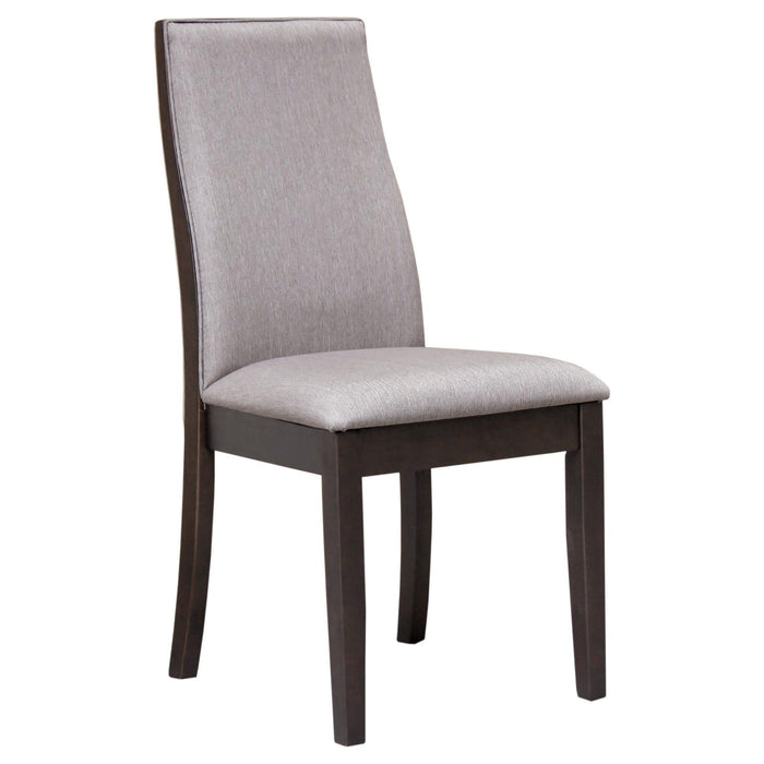 Upholstered Dining Chair (Set of 2) - Taupe / Brown Furniture Max