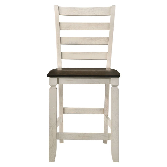 Tasnim - Counter Height Chair (Set of 2) - Oak & Antique White ACME