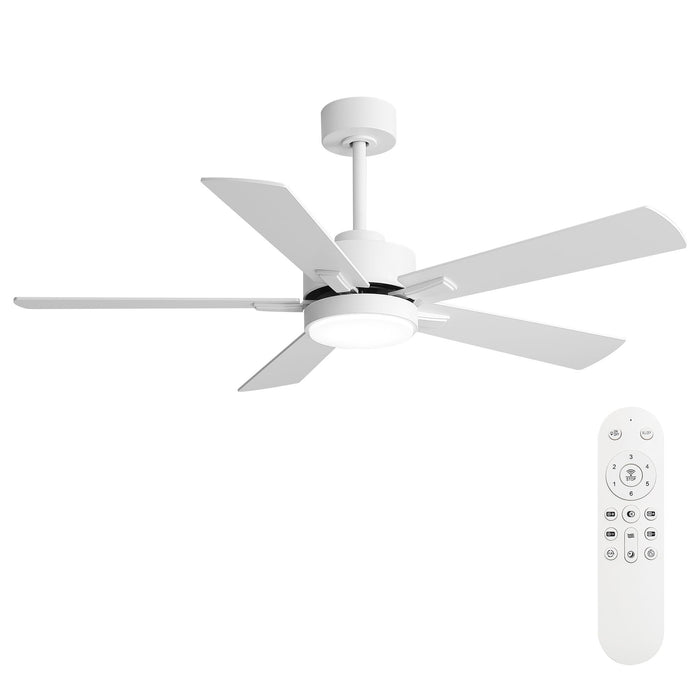 Reversible DC Motor Ceiling Fan With Dimmable LED Light For Living Room Daily Nest