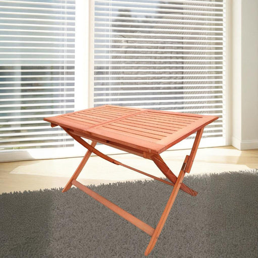 Foldable Patio Dining Set With 1 Dining Table, Indoor And Outdoor Use, Solid Wood - Teak Home Essentials